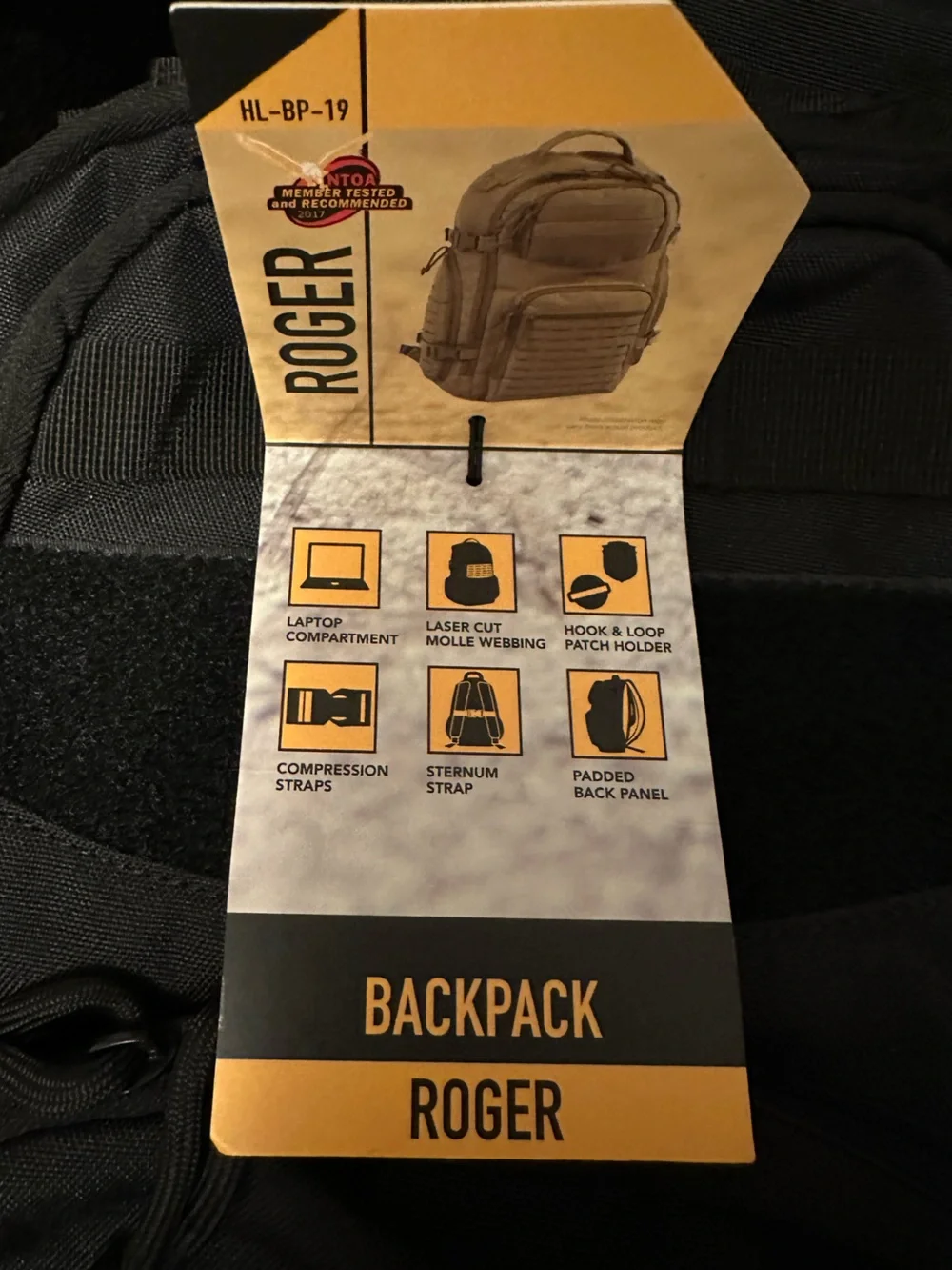 NEW HIGHLAND TACTICAL ROGER MOLLE Backpack BLACK